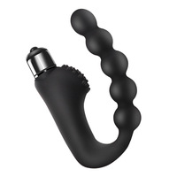 U-förmiger Analplug-Massager für den Garten, Unisex, elektrisch, mit Perlen, vibrierender Massagestab, Prostata-Massagegerät für Männer
