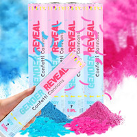 Festivals Safe Party Confettis Cannon Popper Fécule de maïs Bombe Couleur Blaster Bébé Sexe Révéler rose Saint Holi Poudre