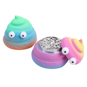 Nouveauté : Broyeur à herbes en métal 4 couches en forme de caca amusant, coloré arc-en-ciel, en alliage de zinc, accessoires pour fumeurs, cadeau - Product Image 4
