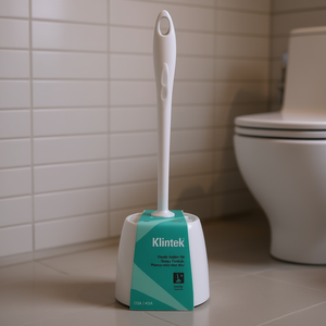 Juego de Escobilla de Baño de Plástico Moderno Klintek CESA-14 con Contenedor, Diseño Minimalista para Baño, Fácil de Limpiar, Independiente - Product Image 2