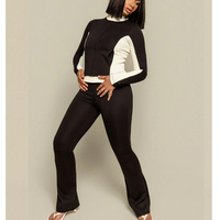 Ensemble de survêtements 2026 Y2K : Veste d'entraînement et pantalon évasé pour femme – Tenue de sport 2 pièces pour femme – Ensemble de jogging pour femme