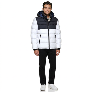 New Design <b>Men</b> Canvas Puffer <b>Jacket</b> Lightweight <b>Warm</b> Padded Winter Coat OEM Custom Manufacturer Trendy Fashion Quick Dry Front - Product Image 1