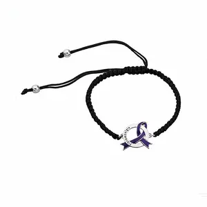 Cuerda de nailon ajustable de diseño precioso único, pulsera de Conciencia de cinta de enfermedad inspiradora trenzada a mano para mujer