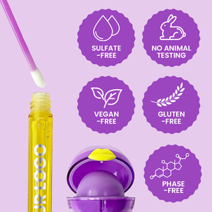 Brillo Labial Vegano de Alta Calidad OEM, Repara Labios Dañados, Hidratación Intensa, con Extracto de Uva y Karité Natural - Product Image 3