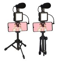 Fabbrica vlogging attrezzature studio podcast smartphone video kit con microfono di registrazione ha condotto la luce per youtube vlogger