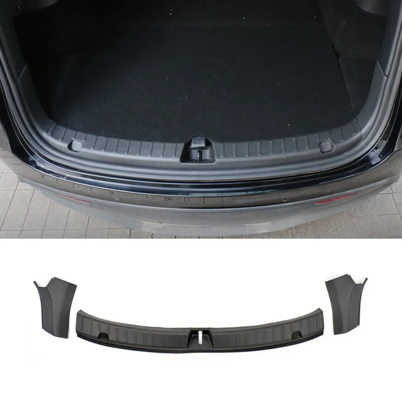 Защитная пластина багажника для Tesla модели Y, пороговое полосы, Защитная панель заднего багажника, аксессуары для интерьера