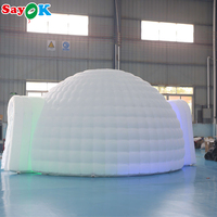 Tente gonflable à demi-dôme géante pour l'extérieur, portable, à bulles blanches, éclairage Igloos pour fêtes Disco Doom Air Tentes