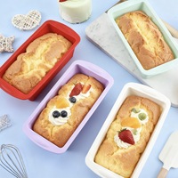 Ventes chaudes : Moule à gâteau et à pain de mie rectangulaire en silicone de qualité alimentaire, sans BPA, compatible lave-vaisselle, facile à démouler, pour la cuisson au four à domicile, outils de pâtisserie