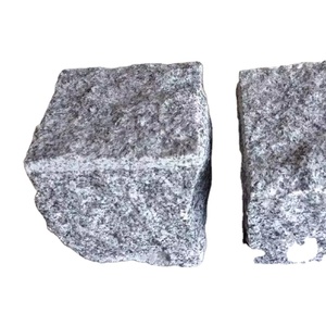 Pavé en granit naturel, cubes, cubes <span class=keywords><strong>sur</strong></span> filet, pavé de pierre fendu, flammé, gris martelé Bush, jaune, pavés noirs - Product Image 2