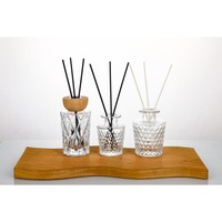 Bouteille en verre pour bâtonnets d'aromathérapie, diffuseur de parfum personnalisé de luxe, flacon vide transparent en verre pour diffuseur à roseaux 50ml 80ml 100ml 120ml