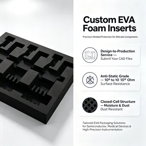 Lámina de Espuma EPE Negra de Tamaño Personalizado con Patrón de Rejilla, Inserto Protector Acolchado para Embalaje - Product Image 4