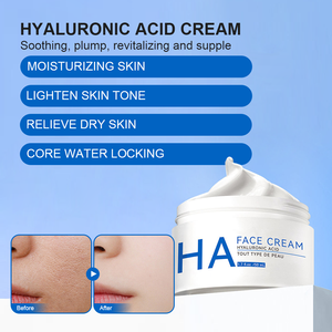 OEM <span class=keywords><strong>crema</strong></span> viso acido ialuronico 72H idratante Multi-molecolare HA profonda idratazione Anti-rughe <span class=keywords><strong>rimpolpante</strong></span> per tutti i GMP Aqua Squalane - Product Image 2