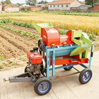 Batteuse multifonctionnelle pour soja, sorgho, maïs, blé – Machine à battre les céréales avec moteur à essence