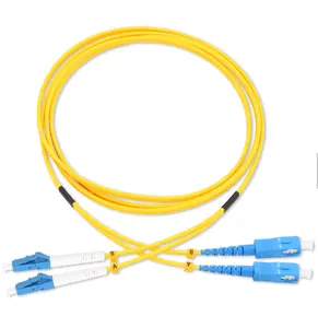 LC/UPC-SC/UPC SM Duplex PVC 2.0mm Yellow 3meters Fiber Patch Cord