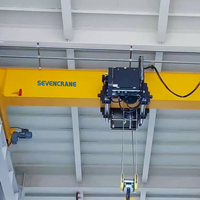 SEVENCRANE Pont roulant monopoutre 20 tonnes de charge maximale, moteur électrique, engrenage, type européen, télécommande, triphasé 380V, 18m