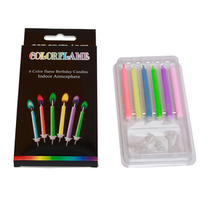Mehrfarbige Flammen kerzen Bunte Hochzeits feier Geburtstags torte Kerzen Dekoration Party zubehör für Kinder Kinder - Product Image 5