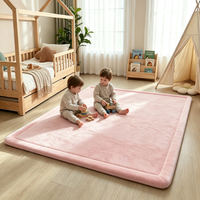 Tapis de sol en mousse à mémoire de forme extra épaisse 50 mm, antidérapant, grand tapis rembourré en flanelle pour salon, salle de séjour, tapis de jeu pour enfants