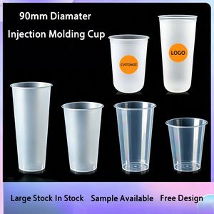 Gobelets jetables en PP épais dépoli, écologiques, moulés par injection, de qualité alimentaire, 90 mm, 12 oz, 16 oz, 18 oz, avec couvercles UV/numériques, vente en gros - Product Image 3