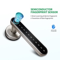 Serrure de porte intelligente Tuya avec empreinte digitale double face en option, application mobile BLE, serrure de porte numérique d'entrée