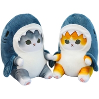 Peluche populaire de 20 cm (8 pouces) en forme de requin ou de chat, jouet en peluche pour machine à griffes, promotion en gros