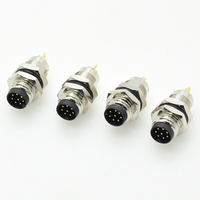 Connecteur M8 circulaire étanche IP67 à 8 broches pour montage sur circuit imprimé, prise mâle à fixation arrière, fournisseur de connecteurs
