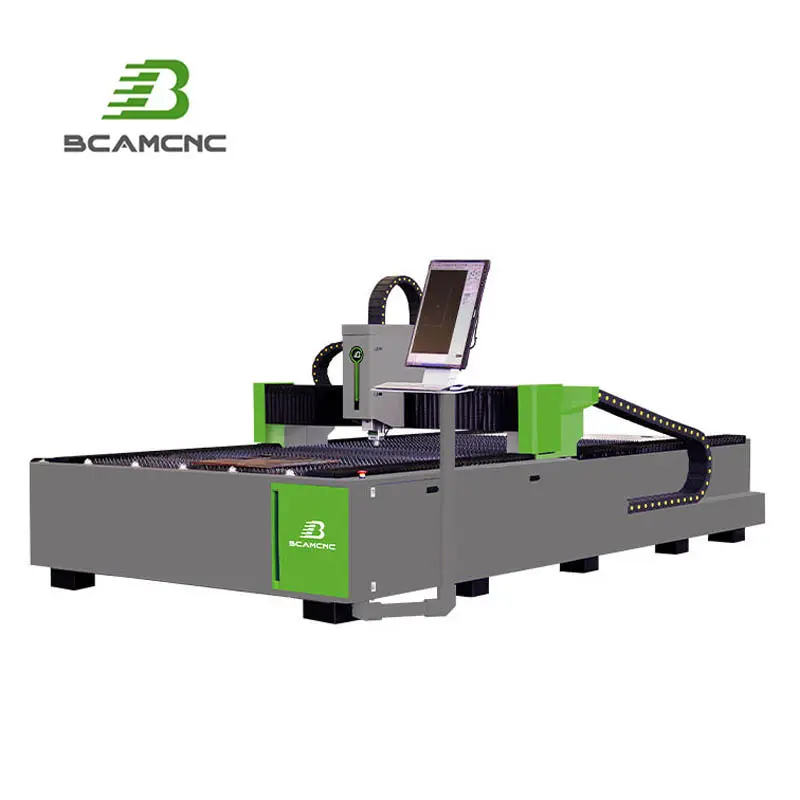 Mesin pemotong laser serat optik 1000 2000 watt, pemotong industri tipe terbuka platform tunggal otomatis penuh