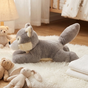 Peluche Realistico di Lupo Grigio Personalizzato, Morbido Cuscino a Forma di Lupo per Bambini, Pupazzo di Peluche Animale per la Vendita all'Ingrosso - Product Image 6