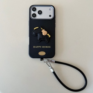 เคสลาย<span class=keywords><strong>การ์ตูน</strong></span>สไตล์จีนพร้อมสายคล้องมือถือ<span class=keywords><strong>หนัง</strong></span> PU สำหรับ iPhone 17 Pro Max 17 Air 16 Pro 15 PLUS 13เคสดีไซน์รูปม้า - Product Image 4