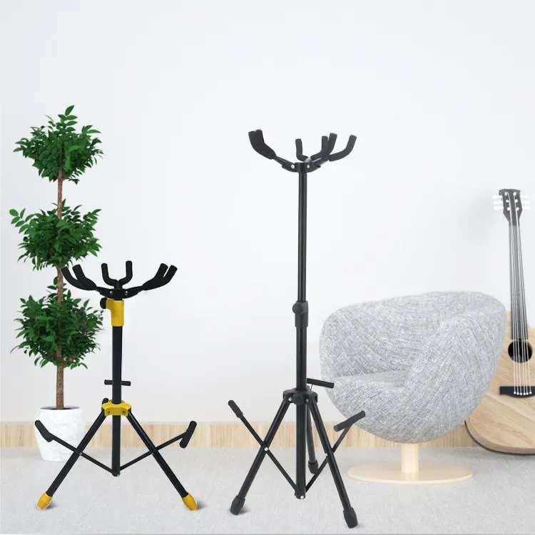 Factory Logo Custom Tripod Guitar Stand Wholesale Folding Ukulele Violin With Stand For Notes