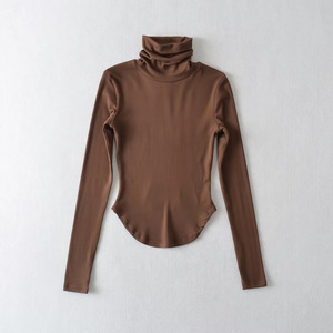 Maglietta a collo alto a collo alto in <span class=keywords><strong>pile</strong></span> con foro a manica lunga a manica lunga per <span class=keywords><strong>donna</strong></span> - Product Image 2