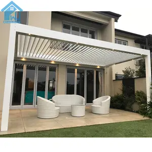 Good Price Sunshine Water Resistance Aluminum Patio Louver Roof Pavilion Pergola From China