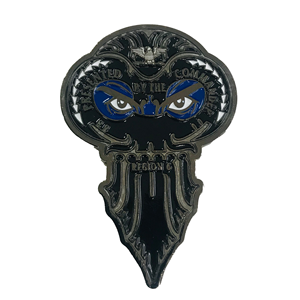 Monedas de Desafío Personalizadas al por Mayor, Diseño Intrincado de Cabeza de Búfalo y Pluma 'Lidera el Camino', Moneda Coleccionable con Borde Dentado - Product Image 4