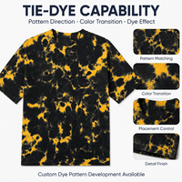 T-shirt tie-dye contrastant 100 % coton à col rond, fabricant OEM ODM en gros pour commandes de vêtements en gros de marques