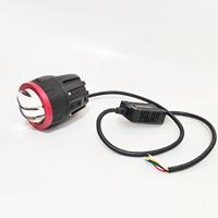 Feux de moto à LED yeux de démon rouge/bleu, mini phares antibrouillard pour moto, accessoires de moto, faisceau haut/bas, lampe auxiliaire