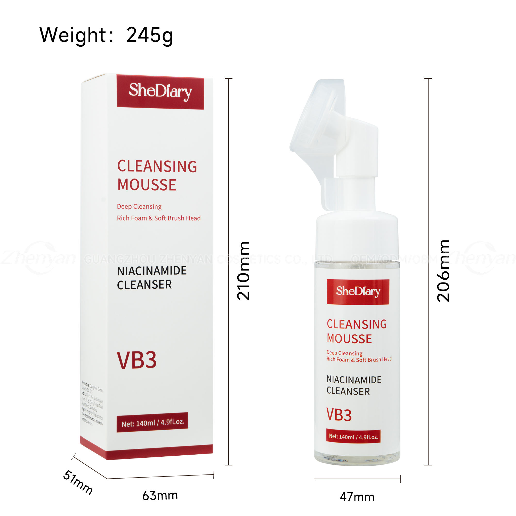 Amino Acid Cleansing Foam (VB3) 140ml
