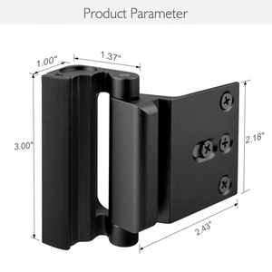 Anti-theft latch, hotel safety latch, interior door <b>bolt</b>, door lock latch, aluminum safety door <b>bolt</b> hinge - Product Image 2