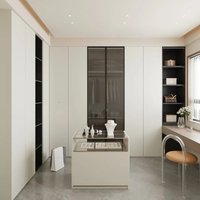 Dressing Moderne de Luxe Personnalisé, Armoire Intégrée Minimaliste, Meuble de Chambre à Coucher
