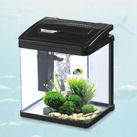 Aquarium de bureau pour poissons Betta avec filtre intégré, pompe à eau silencieuse et économe en énergie, lumière LED