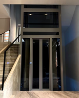 Ascenseur résidentiel 2-6 étages pour villa de luxe, à traction, certifié CE, moderne, avec vitrage panoramique, pas cher