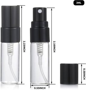 Luxury Refillable Empty <b>Perfume</b> Oil <b>Spray</b> <b>Bottle</b> 10ml Clear Amber Glass Screen Printing Customizable for Essential Oil <b>Perfume</b> - Product Image 2