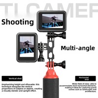 Support de fixation double caméra en aluminium avec bras d'extension pour GoPro Insta360 DJI Osmo Action 6, idéal pour la moto et la plongée