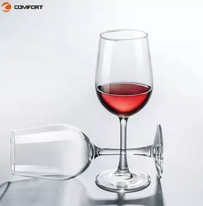 360ml şarap bardağı fransız şarap bardağı es cam glocup fincan ucuz ve plastik şeffaf plastik lüks özelleştirilmiş PS eşantiyon yuvarlak 1 adet