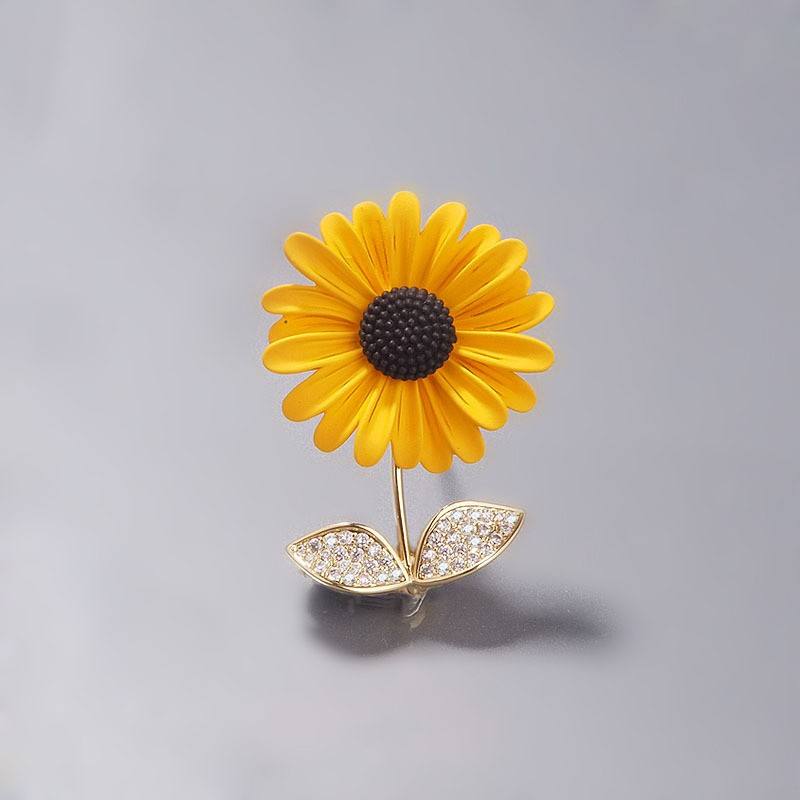 Yellow Sunflower Brooch