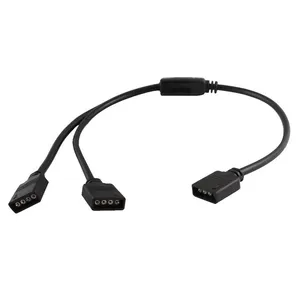 Kabel Konektor RGB 4 Pin 1 Hingga 2 3 4 5 Port Kabel Ekstensi LED Kabel Splitter untuk RGB LED Strip dengan 4 Pin Colokan