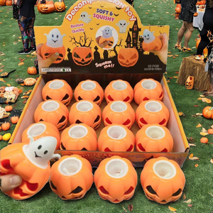 Jouets anti-stress en forme de citrouille d'Halloween, en matériau TPR durable pour enfants - Product Image 2