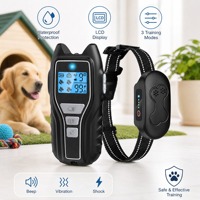 Collar de Adiestramiento para Perros con Control Remoto Inteligente Recargable, Plástico ABS Ecológico, Impermeable, 4 Modos de Seguridad, Linterna y Sonido