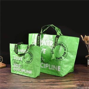 Hand Woven Bag Custom Laminated <b>Plastic</b> Advertising Large Capacity Gift Bag Clothing Shopping Woven <b>Tote</b> Bag in Stock - Product Image 4