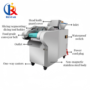 เครื่องหั่นผักอัตโนมัติเชิงพาณิชย์ความเร็วสูง สามารถหั่นขึ้นฉ่าย ผักโขม พริก และแตงกวาได้ - Product Image 5