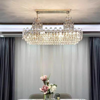 Lustre suspendu décoratif d'intérieur nordique, moderne et luxueux, en cristal K9 LED, pour mariage, hôtel, villa, salon, lampe de plafond