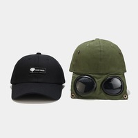 Casquette de baseball tendance style coréen hip-hop d'été avec lunettes de soleil intégrées, unisexe, pour pilote, décontractée, pour sports de plein air